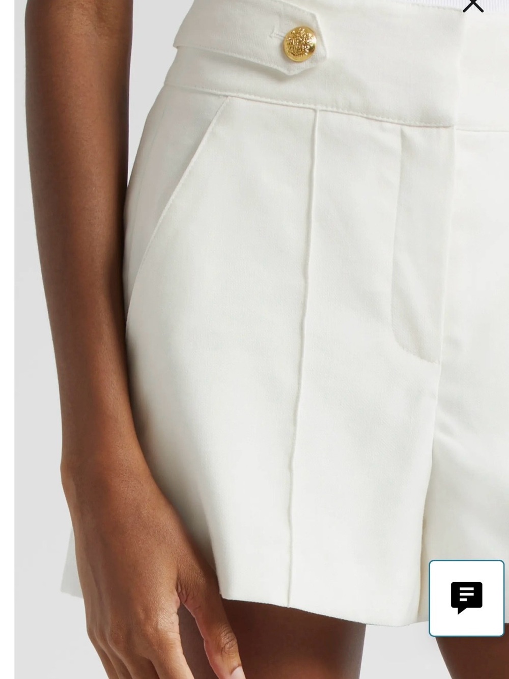 NWT Veronica Beard Tailored Cream Shorts with Front Pleats size 8 - Picture 4 of 8